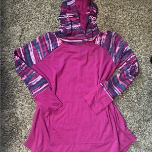 LuLaRoe Fuchsia and Magenta Hoodie